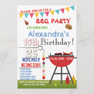 INVITACIÓN DE CUMPLEAÑOS DE BARBACOA PARA EL CUERP