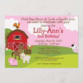 Invitación de cumpleaños de Barnyard