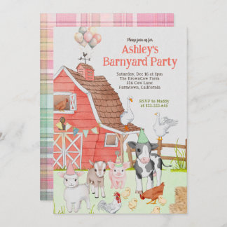 Invitación de cumpleaños de Barnyard