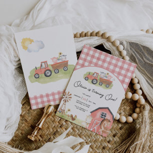 Invitación de cumpleaños de Barnyard para chicas