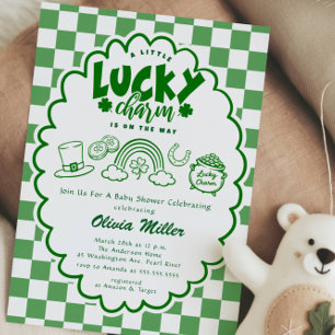 Invitación de Cumpleaños de Bebé Amuleto de la Sue