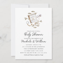 Invitación de Cumpleaños de Bebé Boho Neutro en Gé