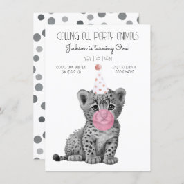 Invitación de cumpleaños de bebe chita negra y bla