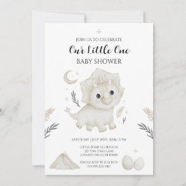 Invitación de Cumpleaños de Bebé con Dinosaurio Ac