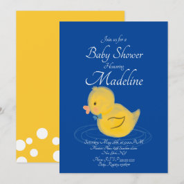 Invitación de Cumpleaños de Bebé con Pato de Goma