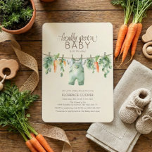 Invitación de Cumpleaños de Bebé Crece Localmente