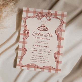 Invitación de Cumpleaños de Bebé Cutie Pie Otoño G