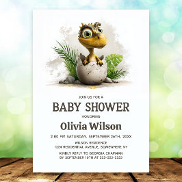 Invitación de Cumpleaños de Bebé Dinosaurio Adorab