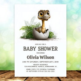 Invitación de Cumpleaños de Bebé Dinosaurio Adorab