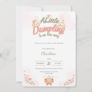 Invitación de Cumpleaños de Bebé Kawaii Little Dum
