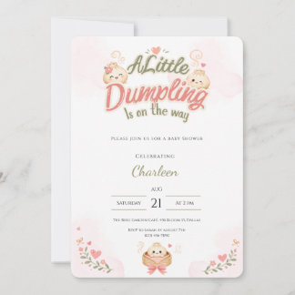 Invitación de Cumpleaños de Bebé Kawaii Little Dum