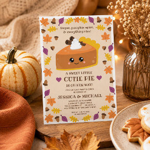 Invitación de Cumpleaños de Bebé Otoño Cutie Pie