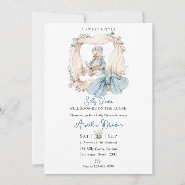 Invitación de Cumpleaños de Bebé Silvestre Patoja  (Anverso)