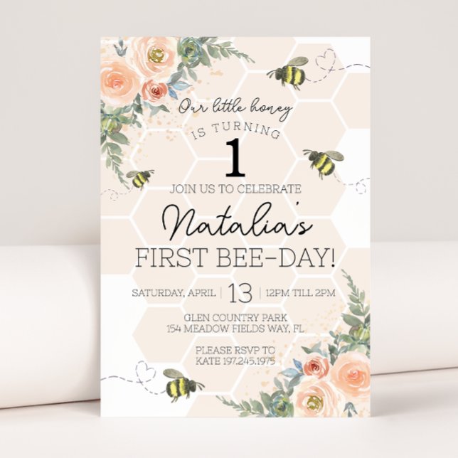 Invitación de cumpleaños de Bee (Subido por el creador)