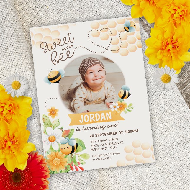 Invitación de cumpleaños de Bee (Subido por el creador)