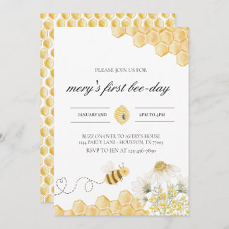 Invitación de cumpleaños de Bee