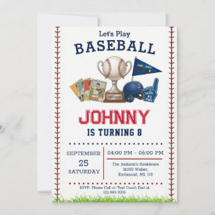 Invitación de cumpleaños de béisbol