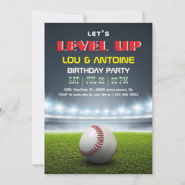 Invitación de Cumpleaños de Béisbol