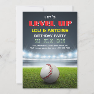 Invitación de Cumpleaños de Béisbol