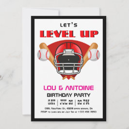 Invitación de cumpleaños de béisbol