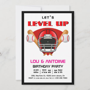 Invitación de cumpleaños de béisbol