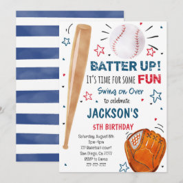 Invitación de cumpleaños de béisbol