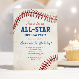 Invitación de cumpleaños de béisbol All-Star