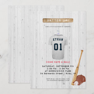 Invitación de cumpleaños de béisbol Batter Up