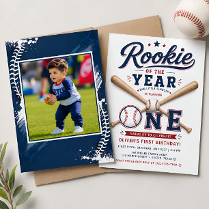 Invitación de cumpleaños de béisbol Novato del Año