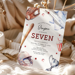 Invitación de cumpleaños de béisbol para niños