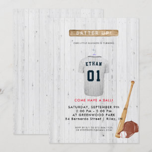 Invitación de cumpleaños de Béisbol por Batter Up