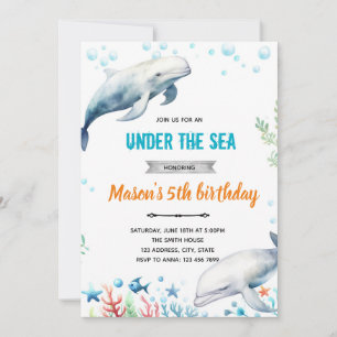 Invitación de cumpleaños de Beluga Whale