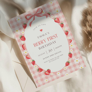 Invitación de cumpleaños de Berry por primera vez