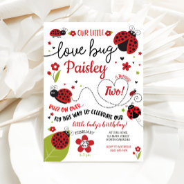 Invitación de cumpleaños de Bicho de Ladybug, invi