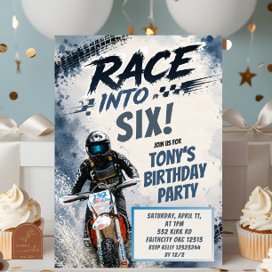 Invitación de cumpleaños de bicicleta de cross