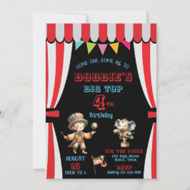 Invitación de cumpleaños de Big Top Circus