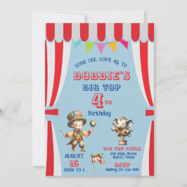 Invitación de cumpleaños de Big Top Circus