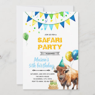 invitación de cumpleaños de Bison