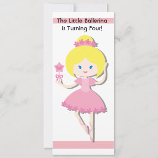 Invitación de cumpleaños de Blond Ballerina Person