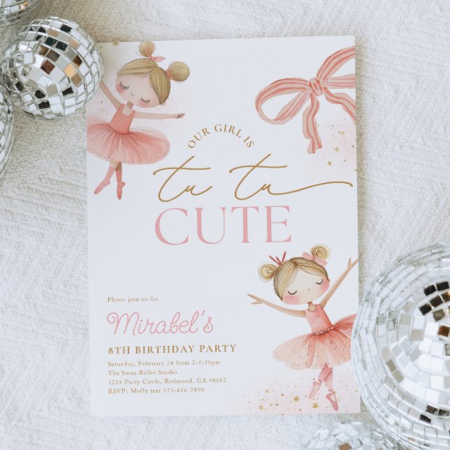 Invitación de cumpleaños de Blonde Ballerina (Subido por el creador)