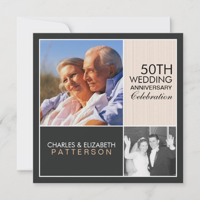 Invitación de cumpleaños de bloque moderno de ento (Anverso)