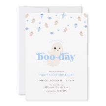 Invitación de cumpleaños de Blue Boy Ghost Hallowe