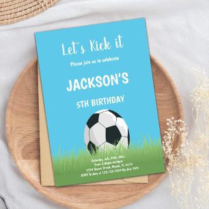 Invitación de cumpleaños de Blue Sky Soccer