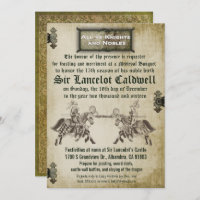 Invitación de cumpleaños de boda del Renacimiento 