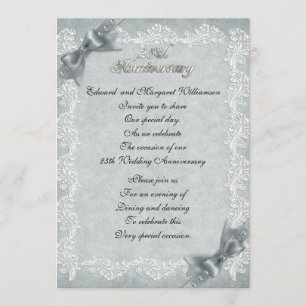 invitación de cumpleaños de bodas de plata elegant