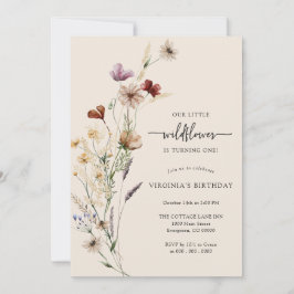 Invitación de cumpleaños de Boho Wildflower