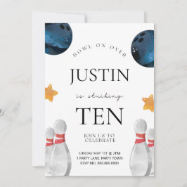 Invitación de cumpleaños de boliche para niños