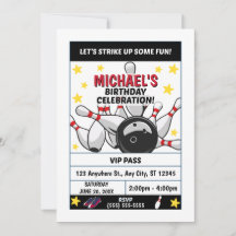 Invitación de cumpleaños de bolos