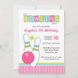 Invitación de cumpleaños de bolos