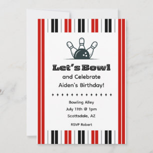 Invitación de cumpleaños de bolos